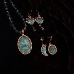 Kirk’s Folly Mermaid Necklace and 2 pairs of Kirk’s Folly Earrings